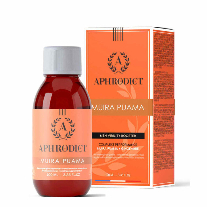 Flacone vetro rosso Aphrodict Muira Puama + Zenzero 100 ml booster energia