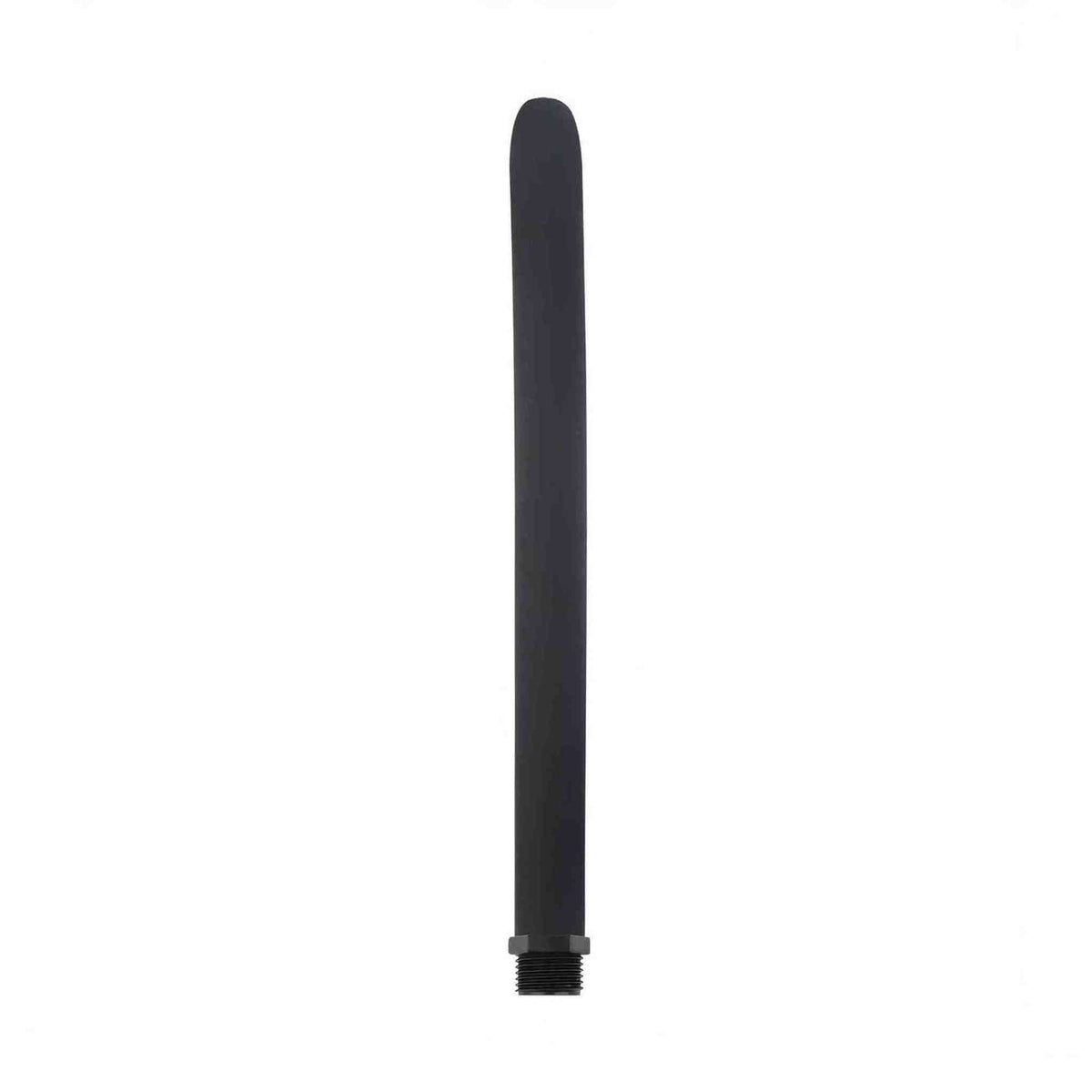 Attacco ad ugello doccia nero in silicone morbido 24.5 cm con filettatura metallica
