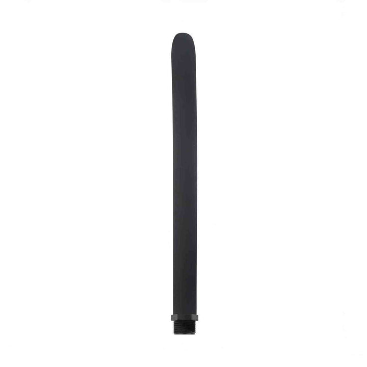 Attacco ad ugello doccia nero in silicone morbido 24.5 cm con filettatura metallica