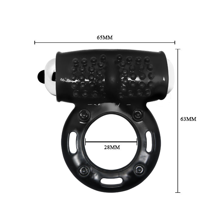 Anello Fallico Vibrante con Texture Stimolante