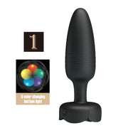Vibratore Anale in Silicone Con Luce, Vibrazione e Spinta