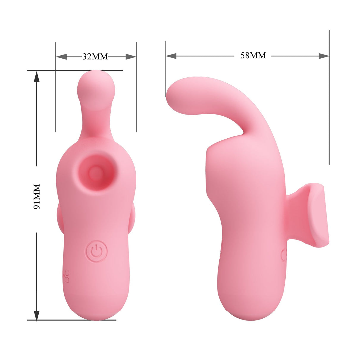 2 in 1 Vibratore e Succhiaclitoride Da Dita