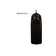 Telecomando nero per strappo vibrante con pulsante rotativo e LED rosso