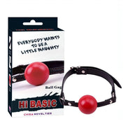 Confezione ball gag rossa Chisa Novelties con scatola bianca e nera
