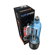 Pompa pene Bathmate Hydromax X9 azzurra accanto alla scatola
