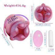 Misurazioni toy Bear 27.5 cm in silicone liquido rosa con accessori inclusi