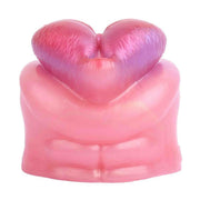 Toy vibrante Bear in silicone liquido rosa iridescente con dettagli muscolari