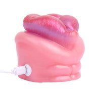 Toy Bear vibrante USB ricaricabile in silicone rosa iridescente vista frontale