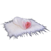 Masturbatore maschile cane beaver silicone liquido base pelliccia vista laterale apertura rosa