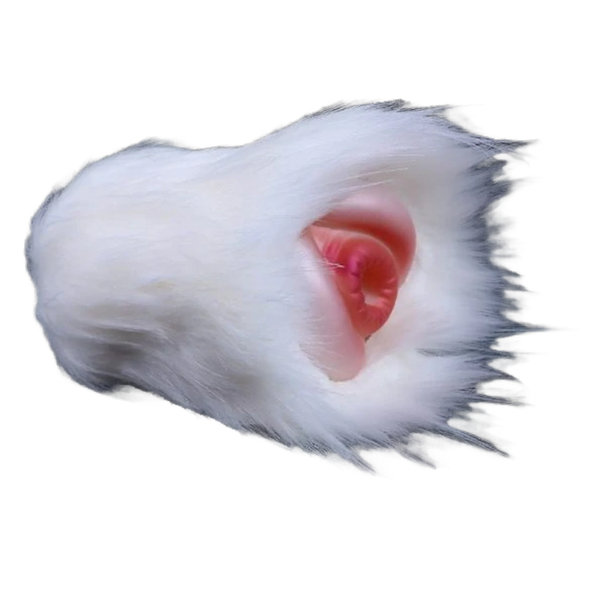 Vista frontale apertura doll masturbatore cane beaver silicone liquido struttura interna a rilievo