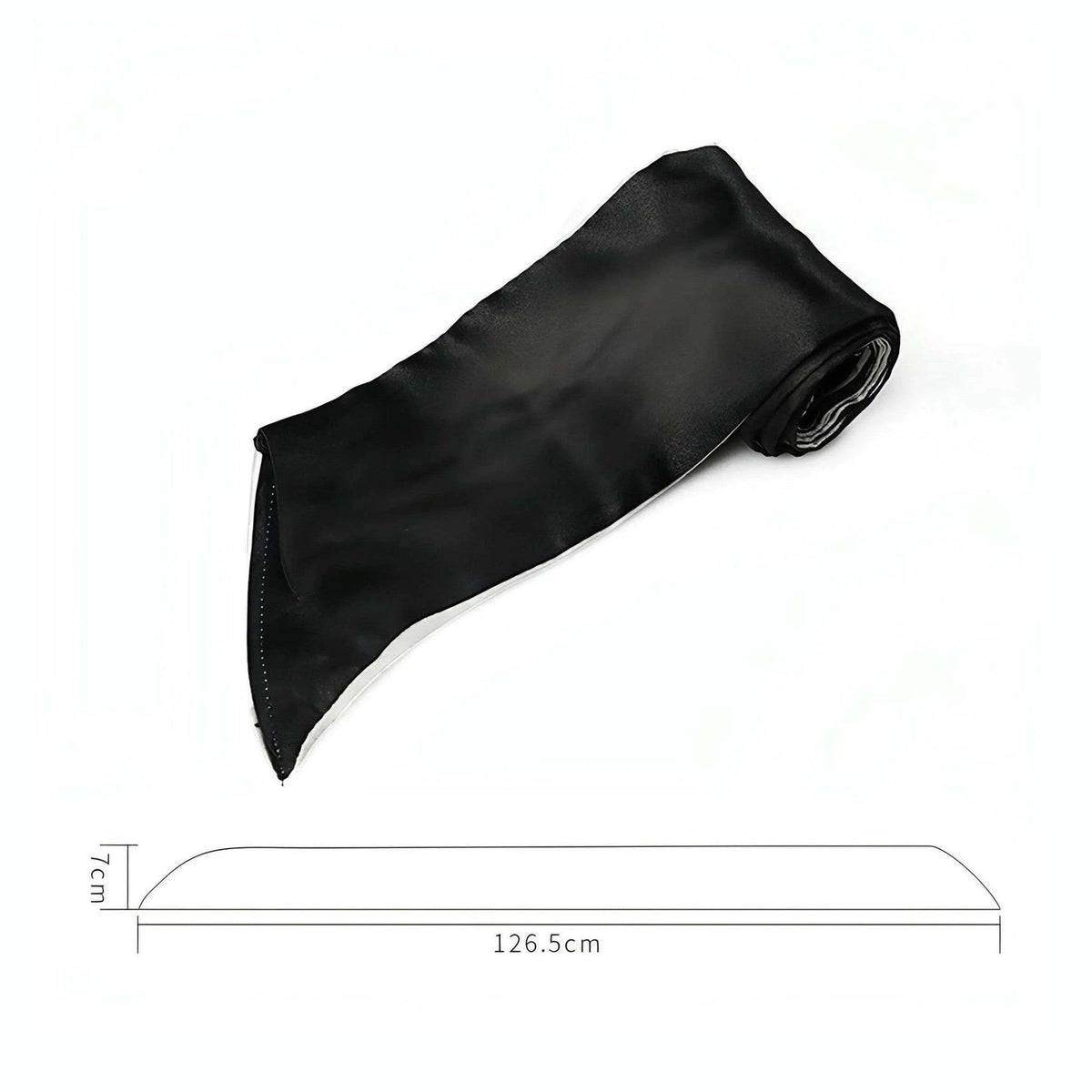 Misura nastro costrittivo nero e argento lungo 126,5 cm con bordo interno