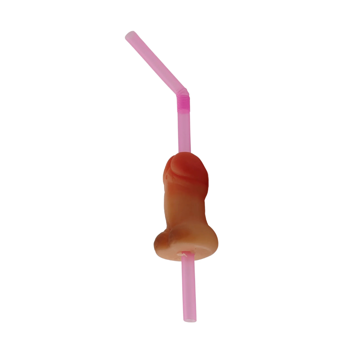Bicchierino da shot traslucido arancione con cannuccia piegata
