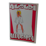 Biglietto auguri sposa super sexy copertina lucida con vignetta fumetto