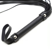 Flogger nero diagonale con frange sottili uniformi