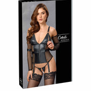 Body Corsetto Con Seno e Inguine Scoperto Più Manette