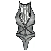 Body a Rete con Collo Halter e Cut-Out Laterali