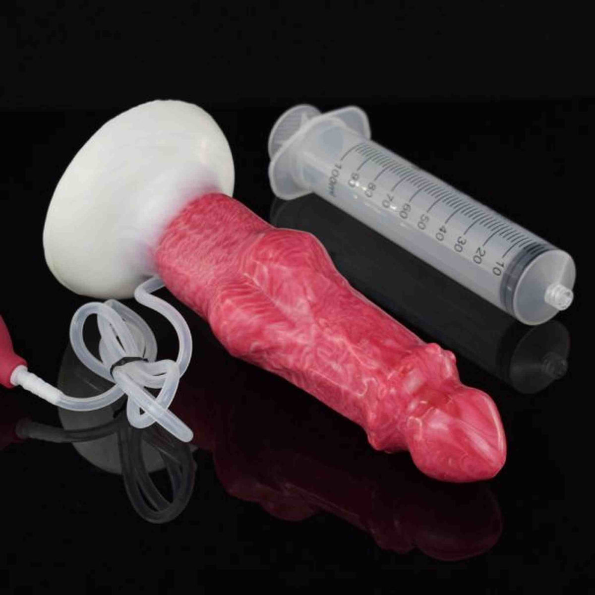 Kit completo dildo Bonewolf Damon con siringa da 100ml e accessori