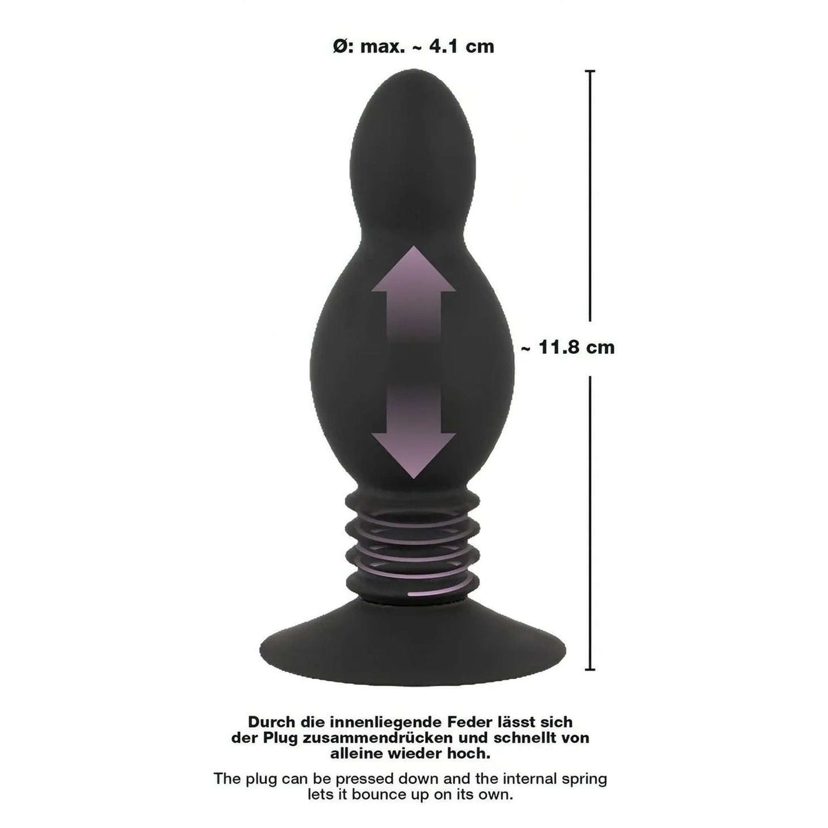 Bouncing Plug Anale Nero Rimbalzante