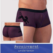 Boxer Dragon Nero e Viola Taglia L
