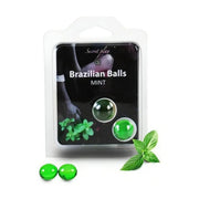 Sfere aromatiche Brazilian Balls Mint verde traslucide Secret Play con aroma di menta e packaging