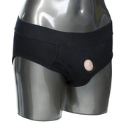 Imbracatura nera per brief Calexotics modello XS/S con tasca centrale
