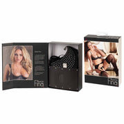 Scatola imballaggio nera Abierta Fina con lingerie strass all'interno