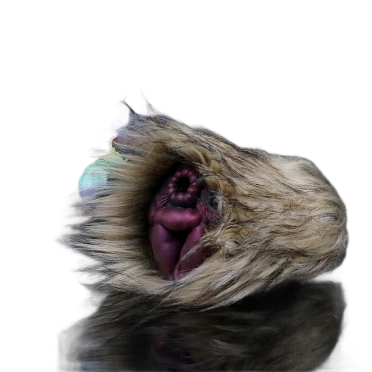 Bristle dog Furry Pussy Sex Toy Male Masturbators With Dual Channel