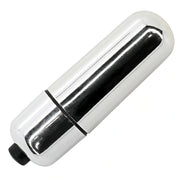 Vibratore a capsula Bullet Vibrante finitura argento lucida e superficie liscia