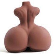 Scultura busto inferiore uomo pelle chiara vista posteriore completa colonna vertebrale e glutei