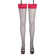 Calze con balza rossa e clip