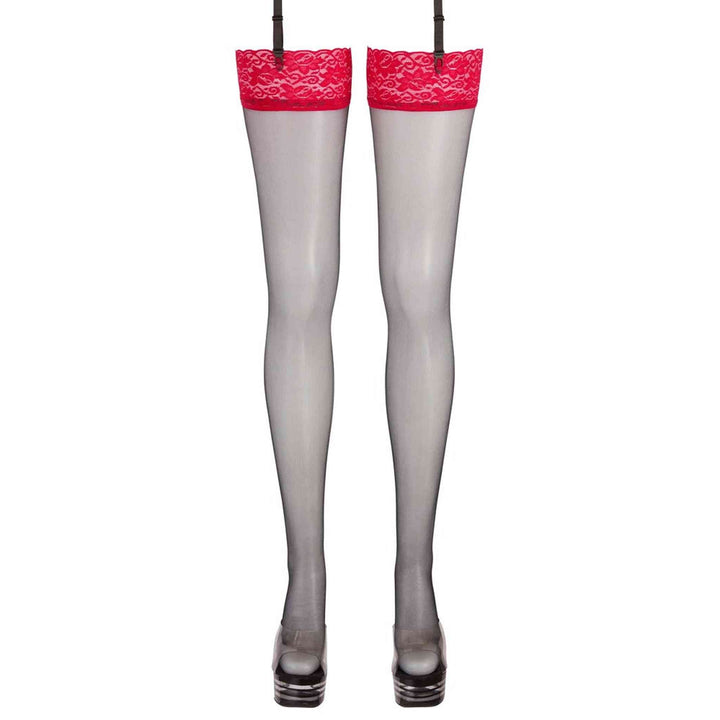 Calze con balza rossa e clip