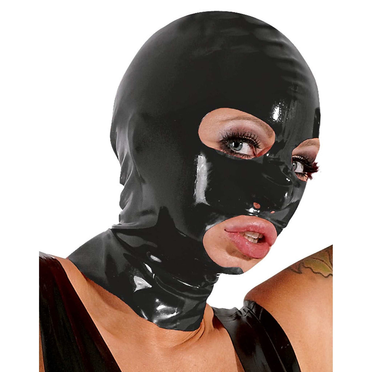 Cappuccio in Latex Bocca e Occhi Scoperti