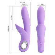 Carol Vibratore Rabbit Con Stimolatore Clitorideo Largo