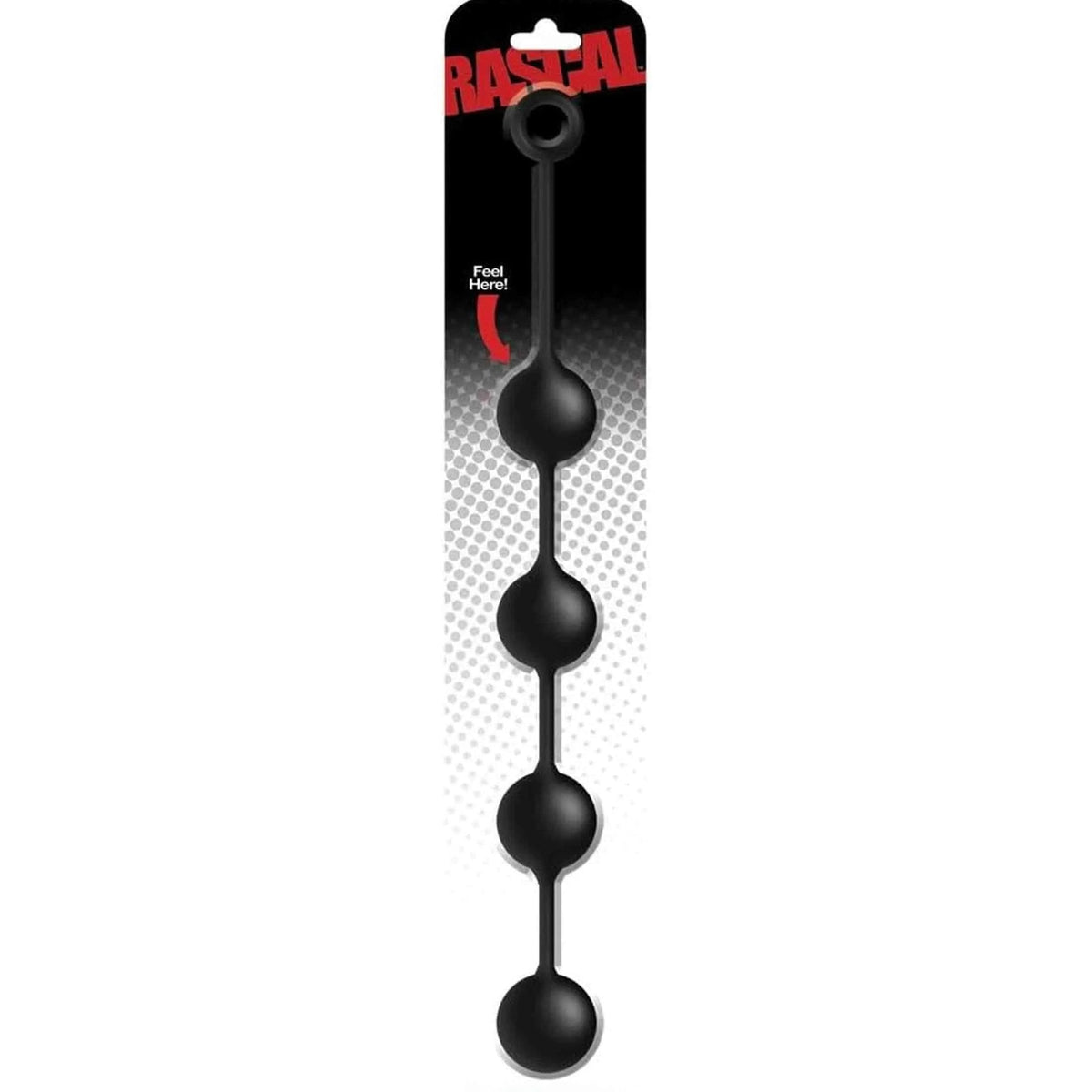 Gioco anale Catena nera 4 sfere silicone soft touch con packaging