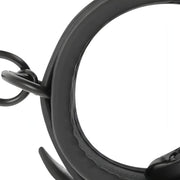 Cavigliere con doppia imbottitura e catena in acciaio nero coordinato