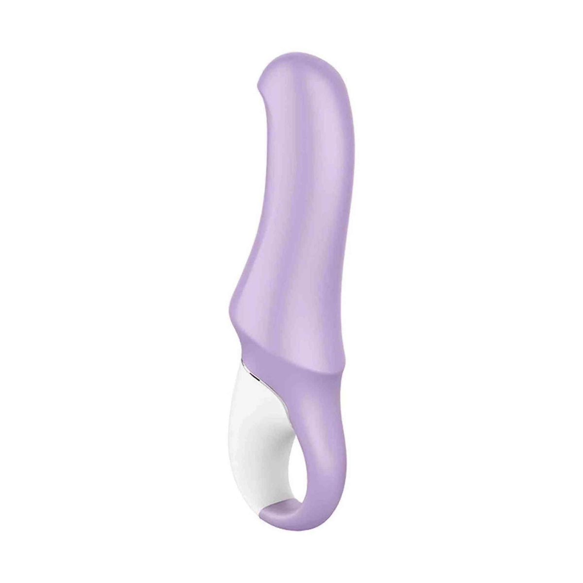Vibratore Satisfyer Charming Smile lilla vista laterale curva ergonomica