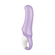 Vibratore Satisfyer Charming Smile lilla vista laterale curva ergonomica