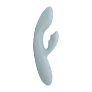 Vibratore rabbit Chika grigio turchese forma ergonomica verticale