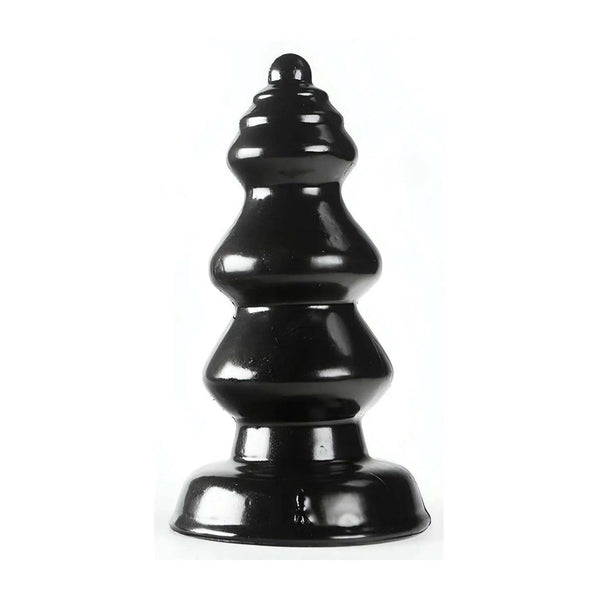 Plug anale nero Chikubi Nero con ventosa e forma a strati concentrici