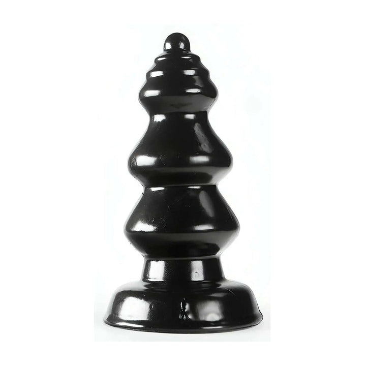 Plug anale nero Chikubi Nero con ventosa e forma a strati concentrici