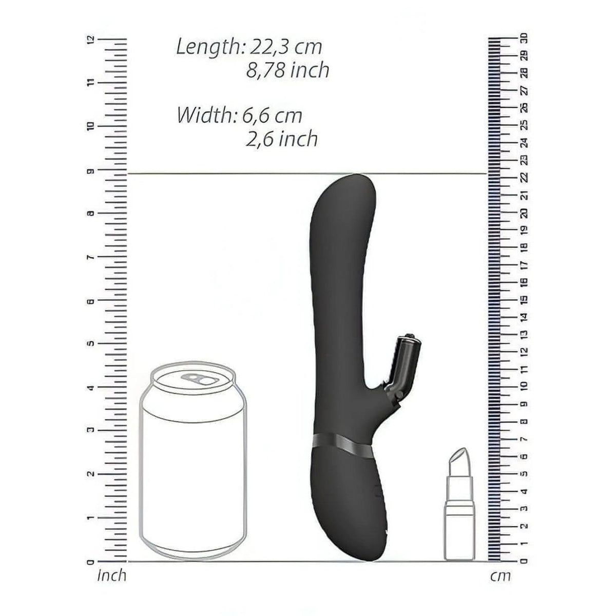 Chou Vibratore Rabbit con 4 testine intercambiabili