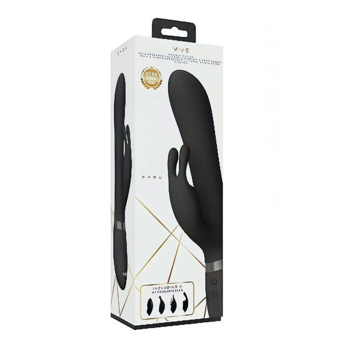 Chou Vibratore Rabbit con 4 testine intercambiabili