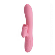 Chris Vibratore Rabbit con stimolatore clitorideo a rotazione - Silicone, Anallergico, Ricaricabile, 7 modalità di vibrazione