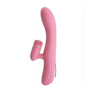 Chris Vibratore Rabbit con stimolatore clitorideo a rotazione - Silicone, Anallergico, Ricaricabile, 7 modalità di vibrazione