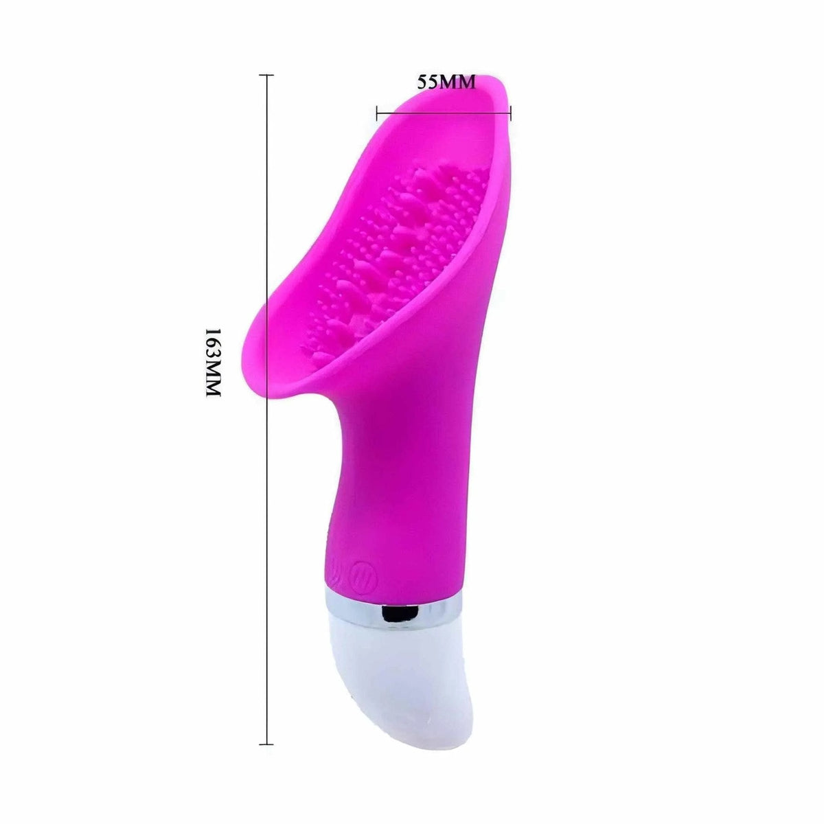 Vibratore rosa silicone dimensioni 163mm testa ergonomica con dettagli interni