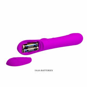 Clement Vibratore Rabbit con 3 motori e 30 modalità di vibrazione - Viola, Silicone, Anallergico, Ricaricabile
