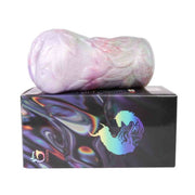 Clump leaves masturbatore maschile in silicone liquido rosa con texture foglie e scatola nera iridescente