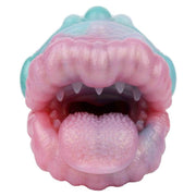 Toy masturbazione silicone liquido forma lumaca marina bocca aperta rosa e azzurro