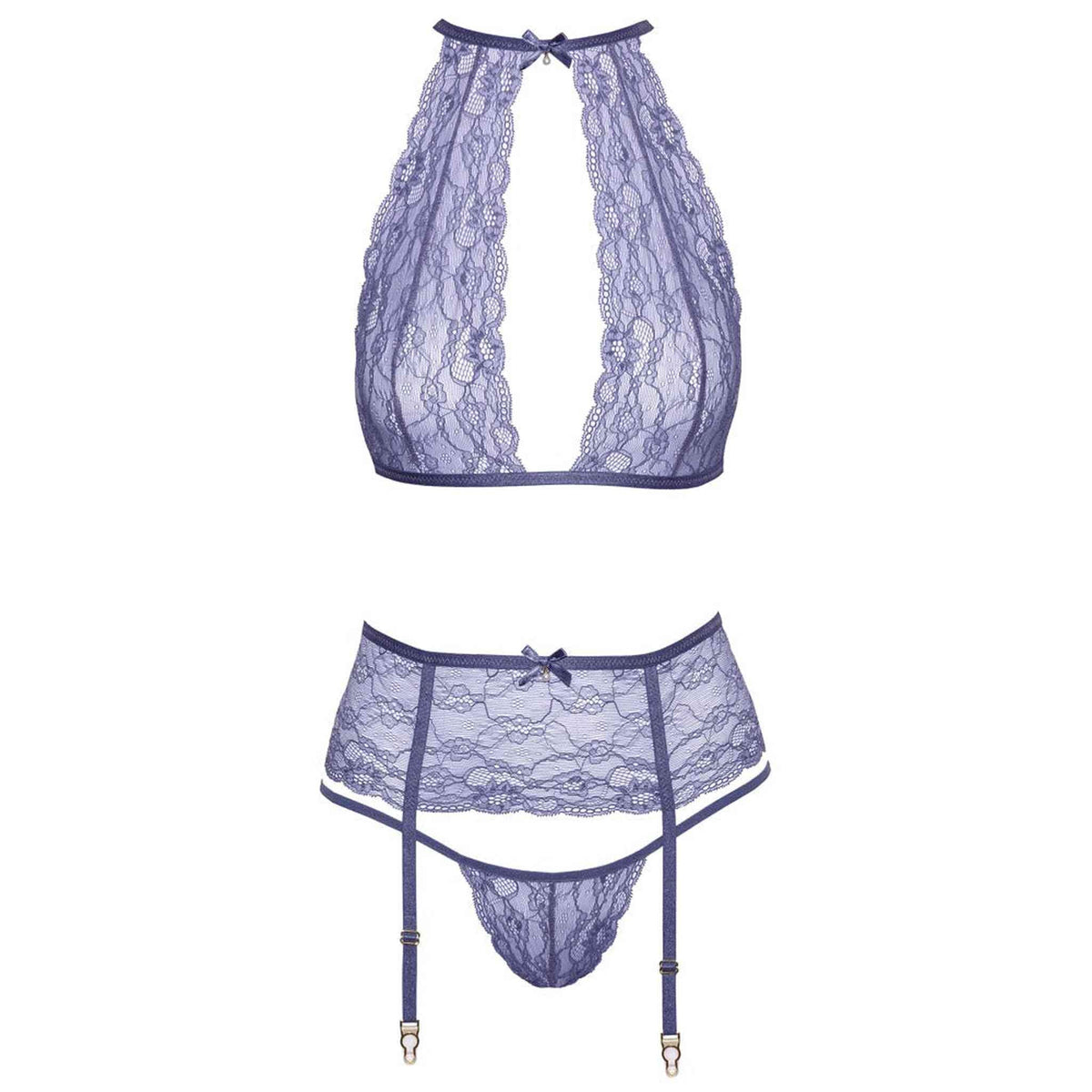 Completino Sexy 3 Pezzi Lavanda