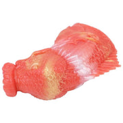 Vista posteriore coda e pinne toy koi silicone liquido rosso